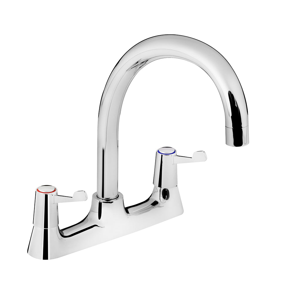 Bristan Value Lever Deck Kitchen Sink Mixer with 3 Inch Handles