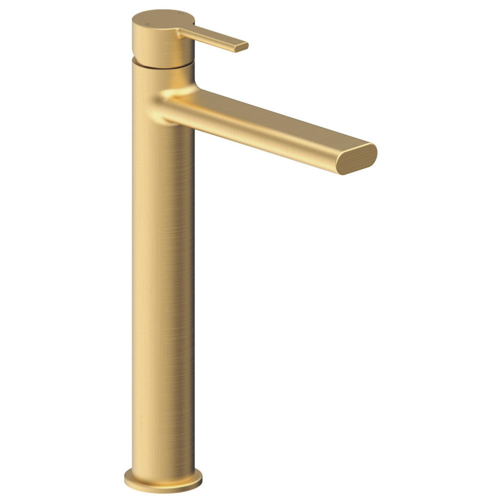 Calvarra Arlow Tall Basin Mixer with Waste in Brushed Brass