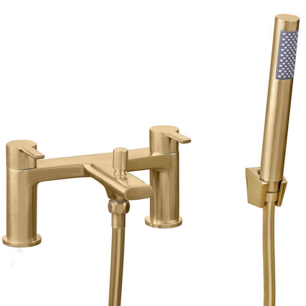 Calvarra Arlow Bath Shower Mixer in Brushed Brass