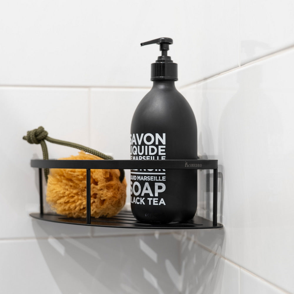 Smedbo Sideline Corner Shower Basket Black