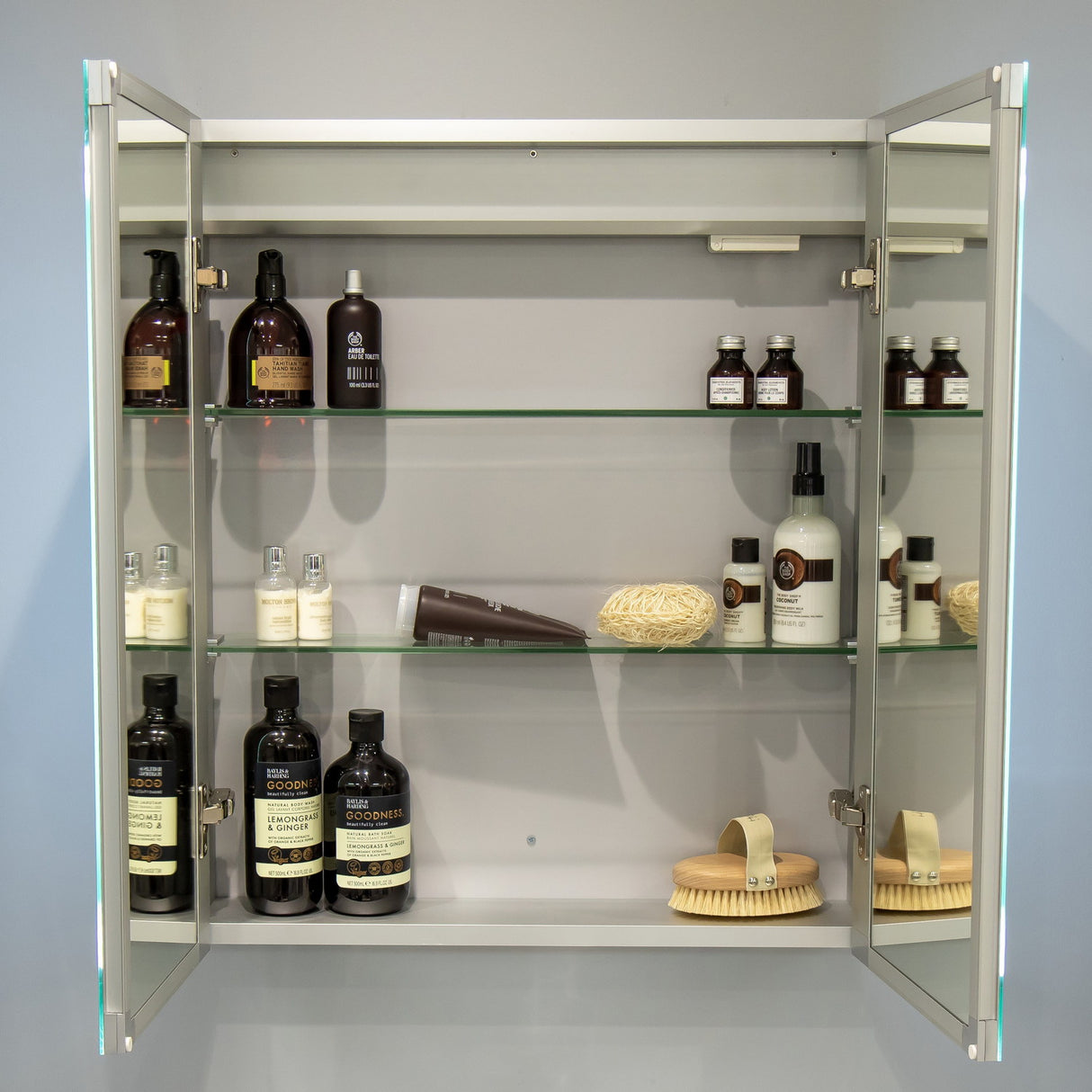 Ajax Grasby 600mm Double Door LED Mirrored Bathroom Cabinet