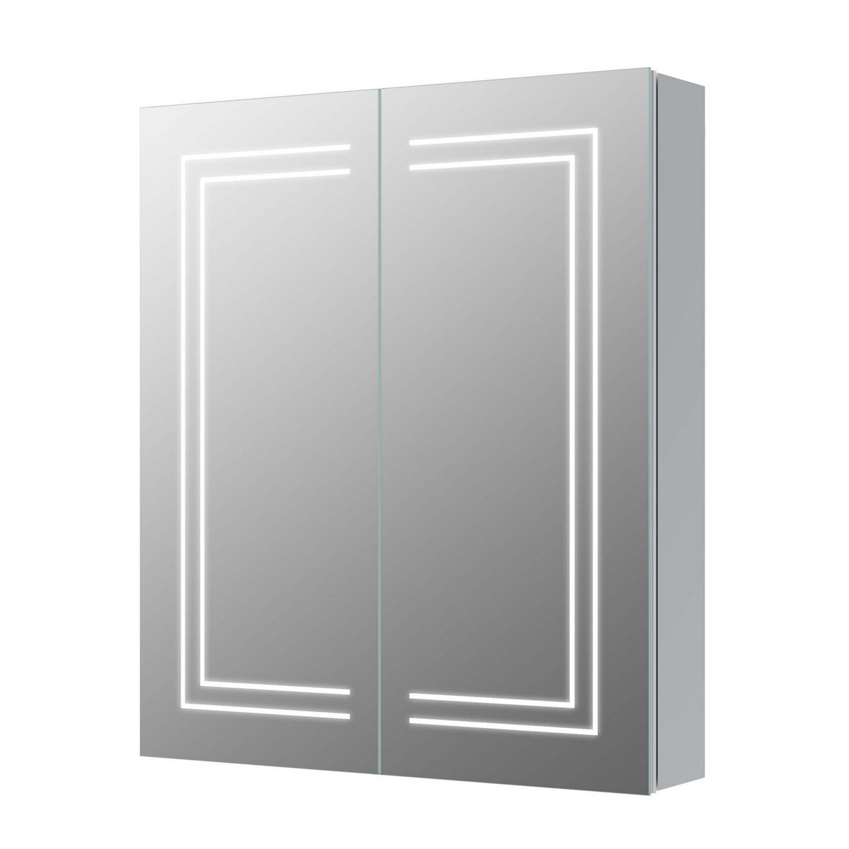 Ajax Grasby 600mm Double Door LED Mirrored Bathroom Cabinet