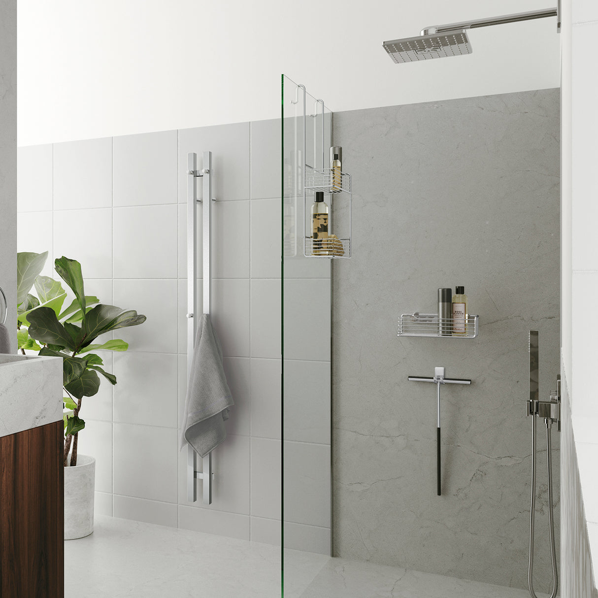 DK1101 Smedbo Sideline Shower Basket Chrome Lifestyle