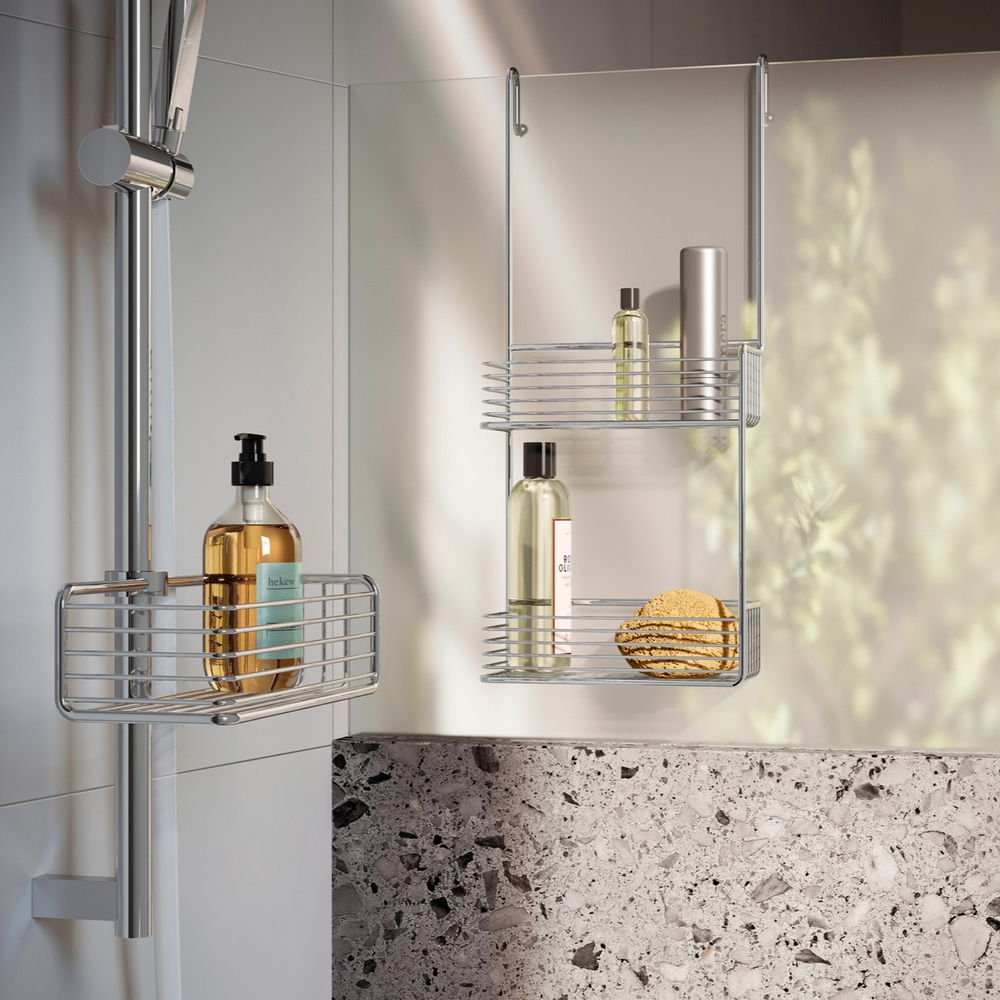 Smedbo Sideline Shower Riser Rail Basket Chrome DK1106 Lifestyle