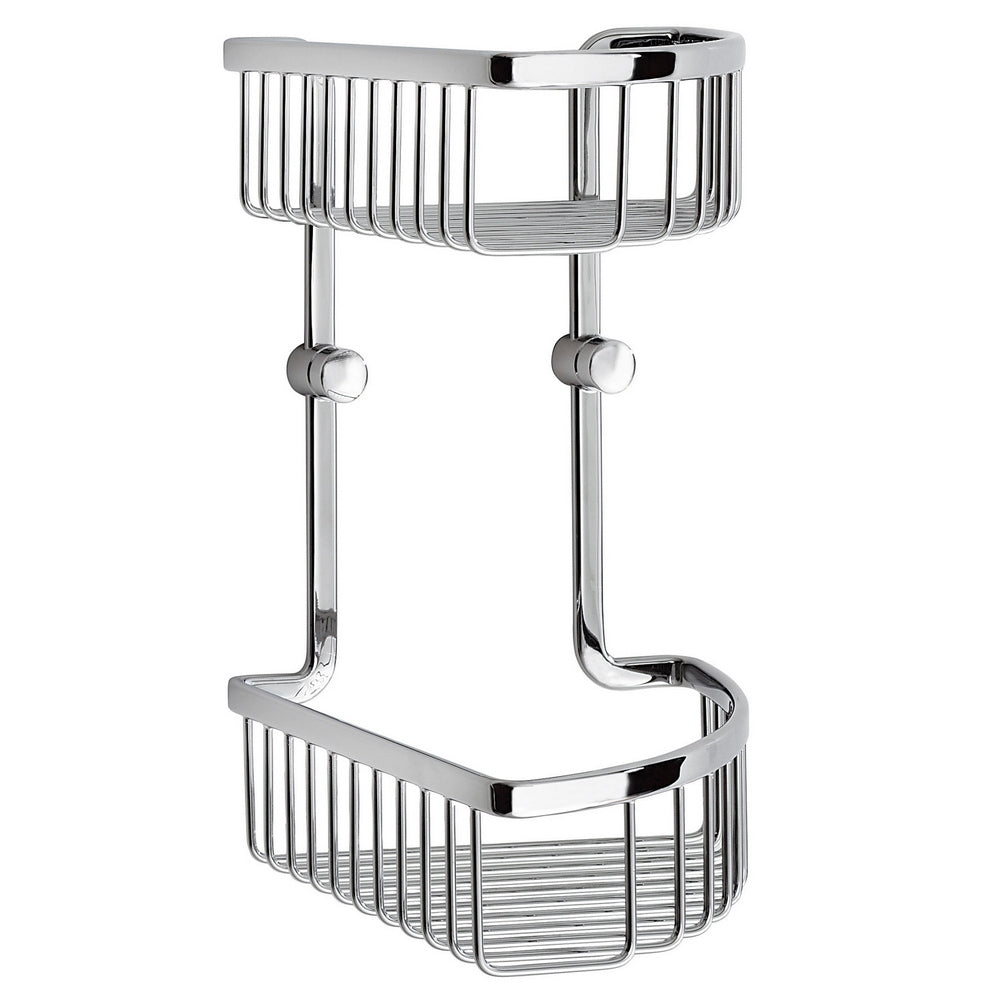 Smedbo Sideline Corner Double Shower Basket Chrome