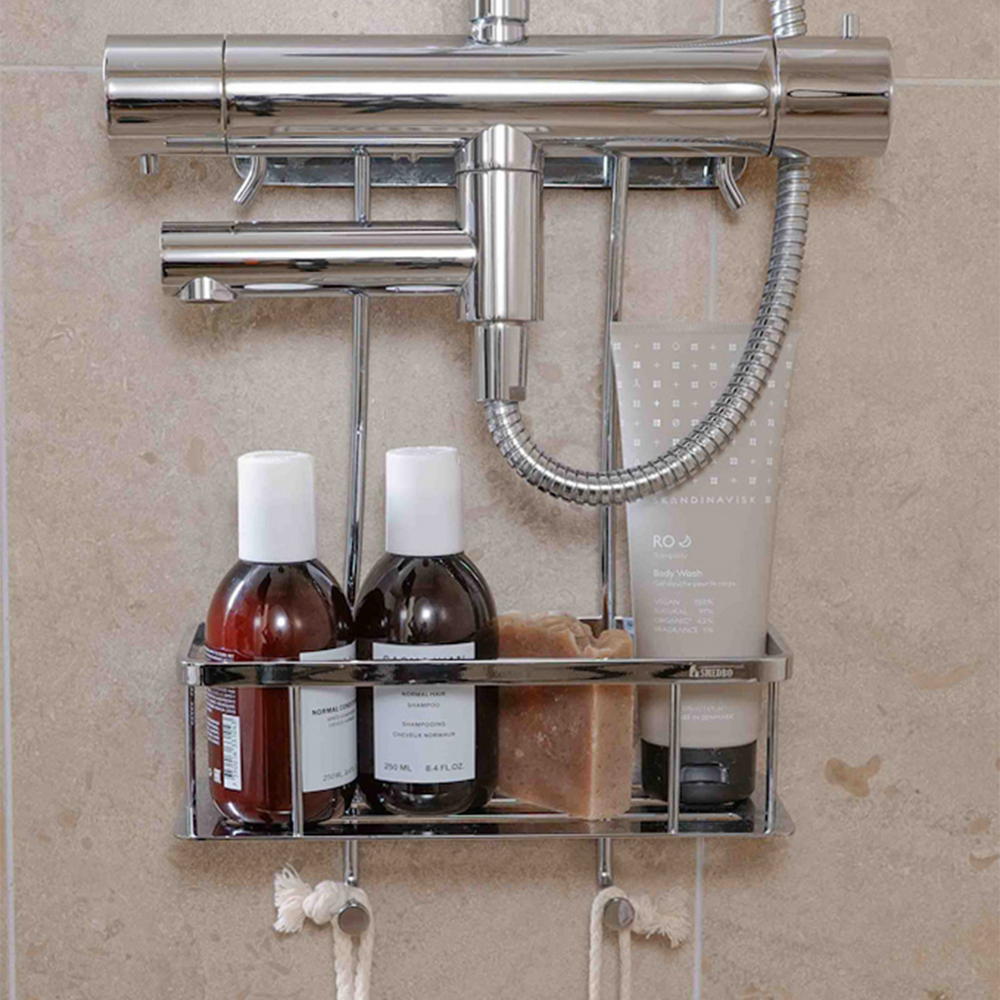 DK3048 Smedbo Sideline Shower Basket for Mixer Shower Chrome Lifestyle