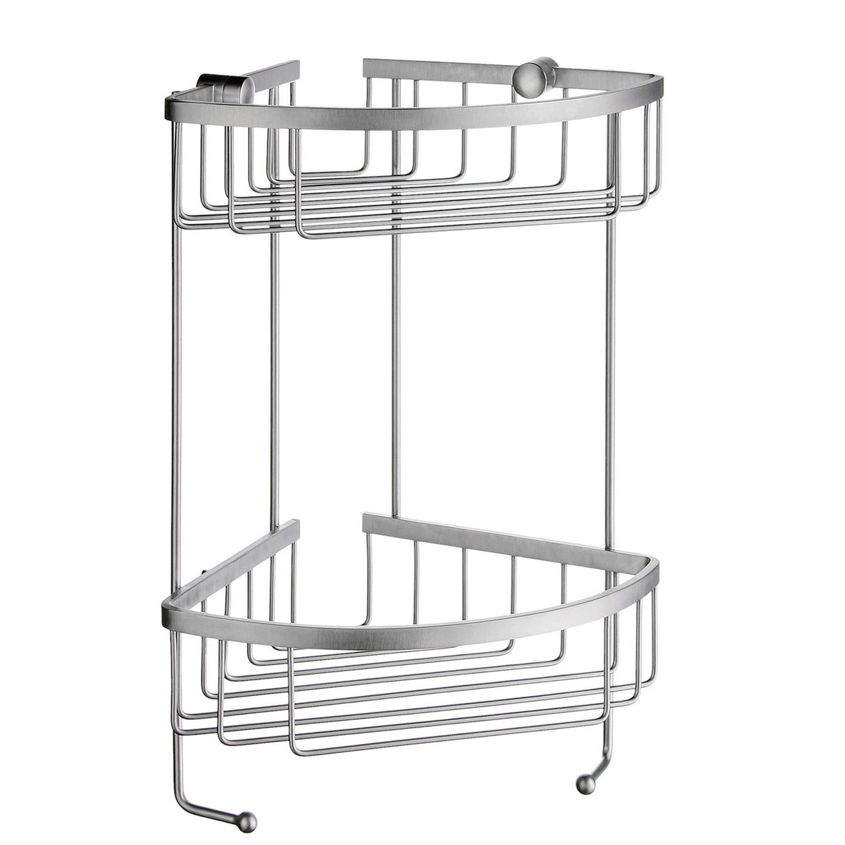 Smedbo Sideline Double Corner Brushed Chrome Shower Basket