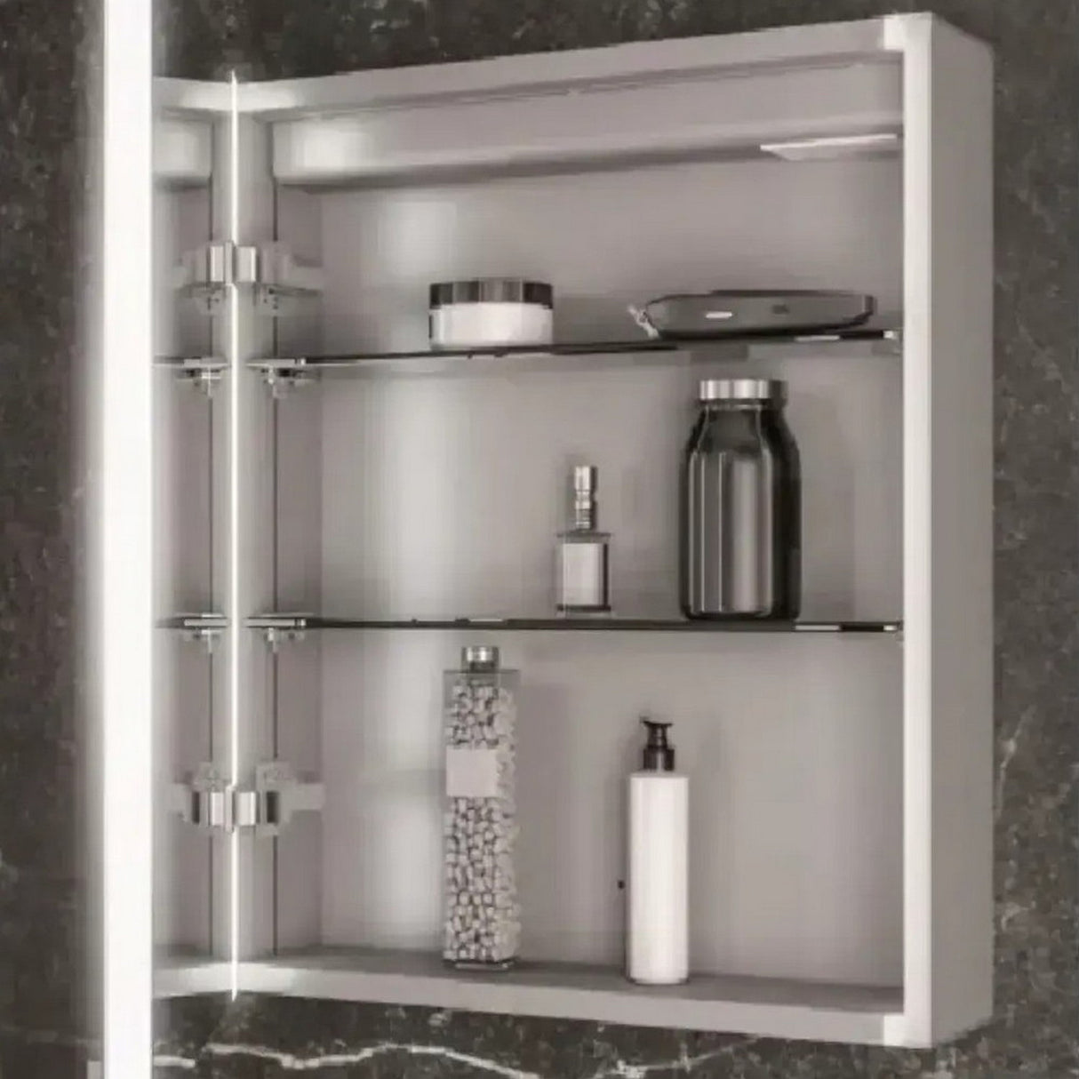 Eastbrook Caldini 400 x 600mm LED One Door Mirrored Cabinet