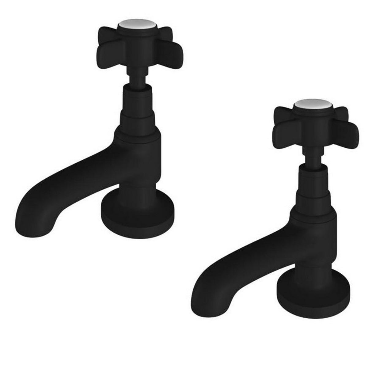 Eastbrook Haymarket Matt Black Luxury Basin Taps 79.2001