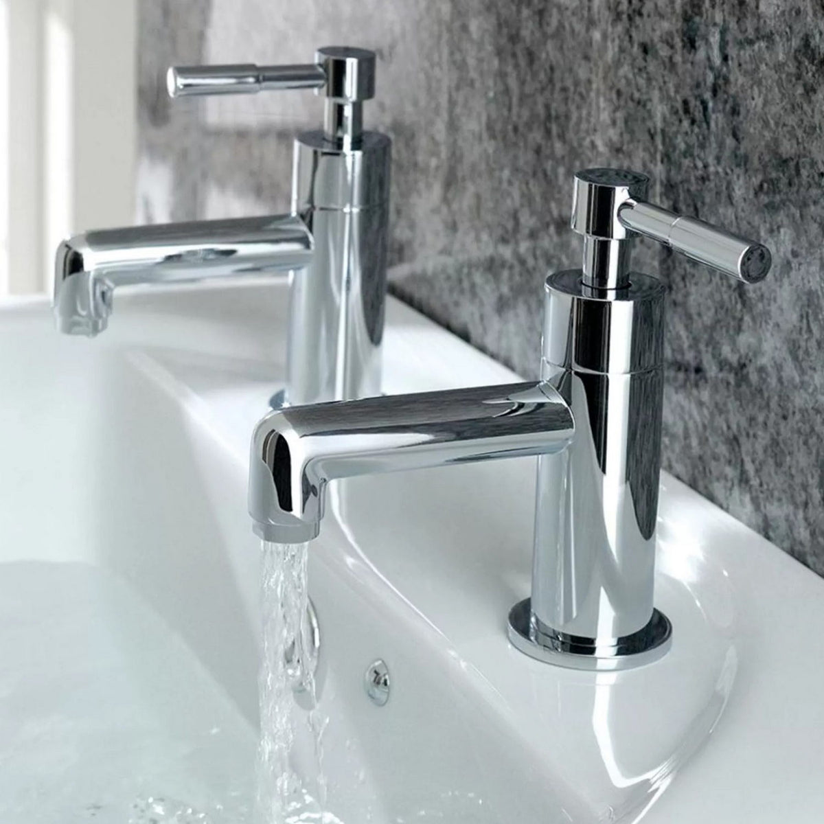 Eastbrook Leith Chrome Basin Taps 79.0017