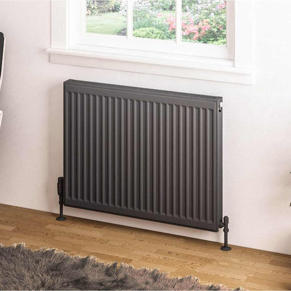 Eastbrook Type 11 600mm High Matt Anthracite Compact Panel Radiator 800mm