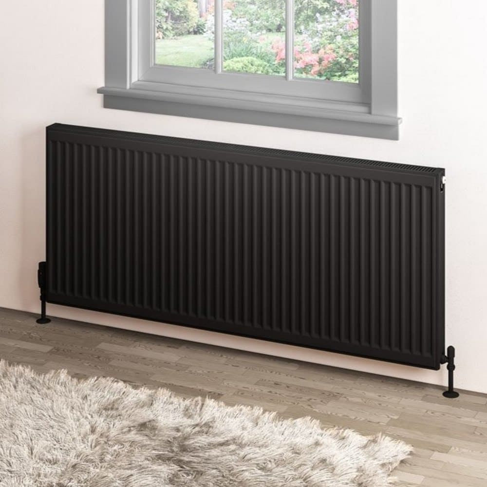 Eastbrook Type 11 600mm High Matt Black Compact Panel Radiator 1400mm