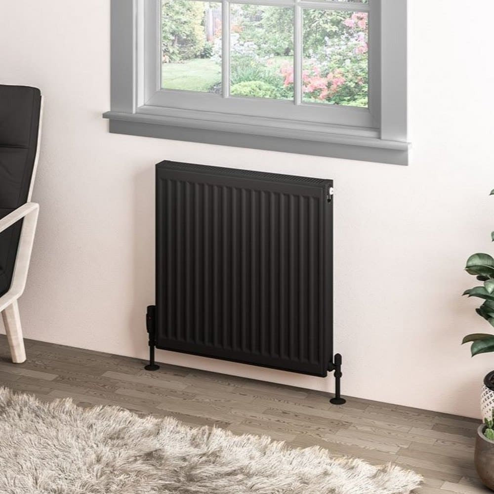 Eastbrook Type 11 600mm High Matt Black Compact Panel Radiator 600mm