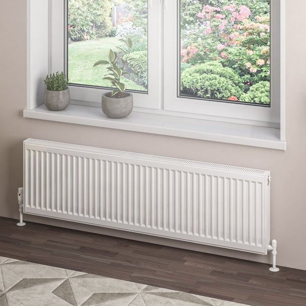 Eastbrook Type 21 400mm High Gloss White Compact Panel Radiator 1400mm