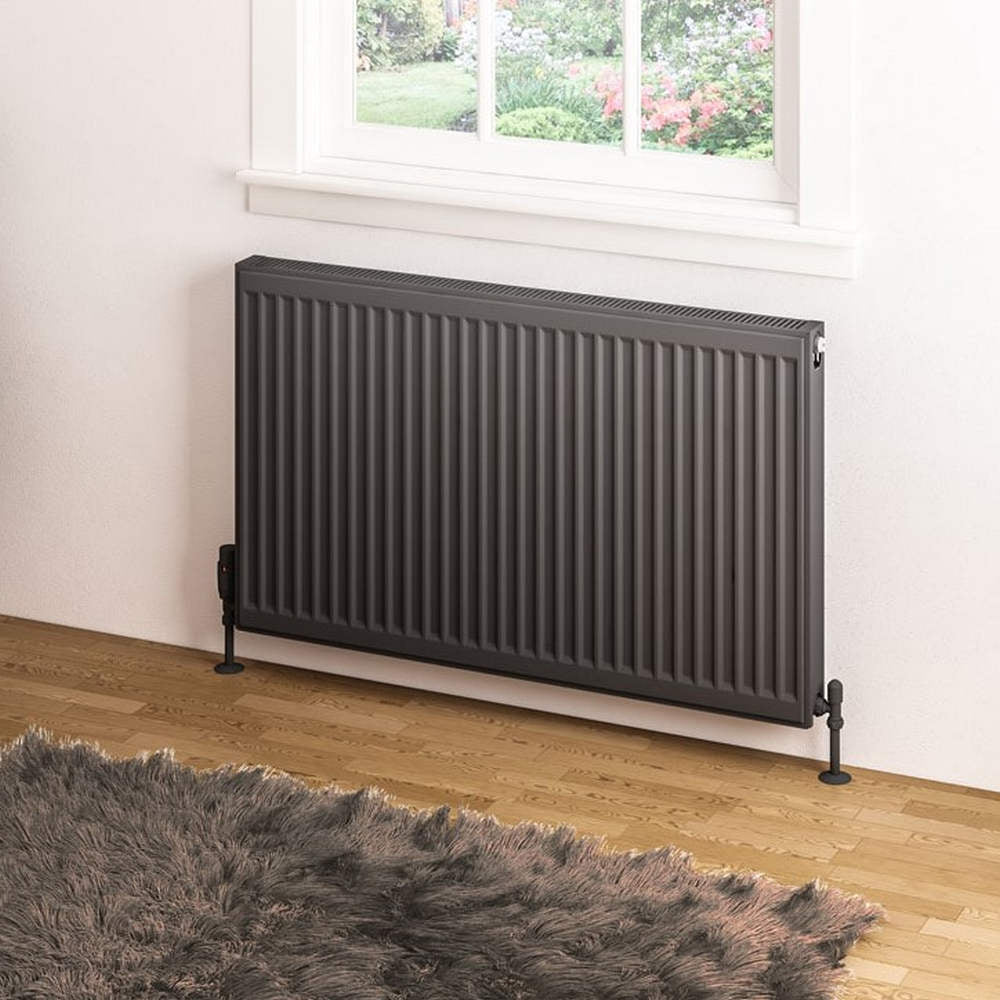 Eastbrook Type 21 600mm High Matt Anthracite Compact Panel Radiator 1000mm