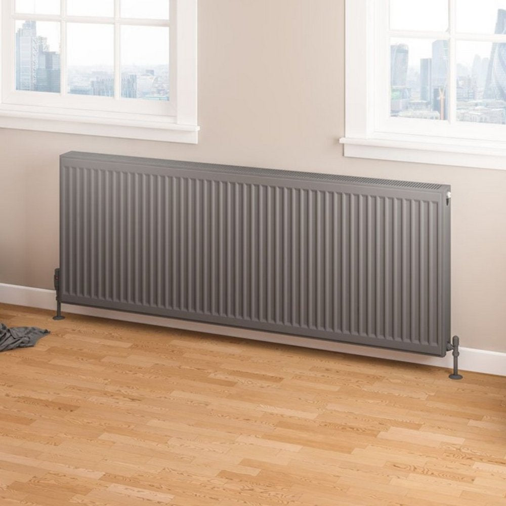 Eastbrook Type 22 600mm High Matt Anthracite Compact Panel Radiator 1600mm