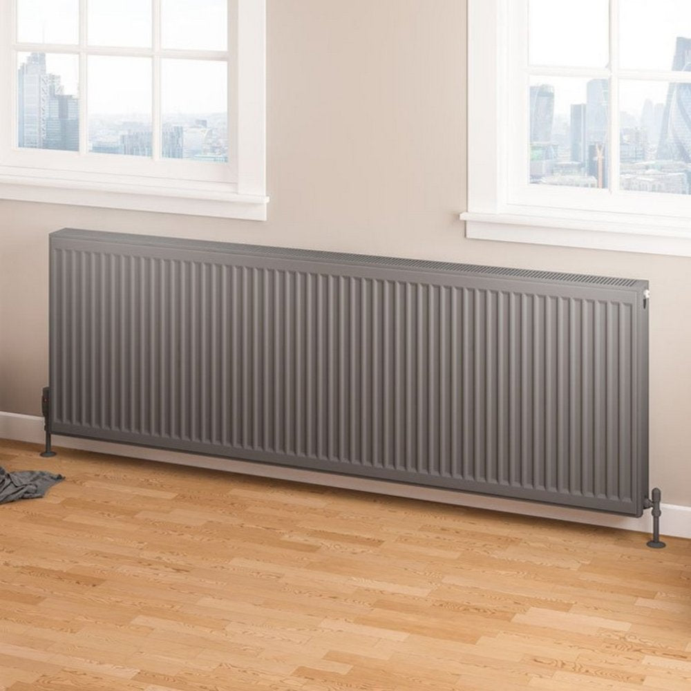 Eastbrook Type 22 600mm High Matt Anthracite Compact Panel Radiator 1800mm