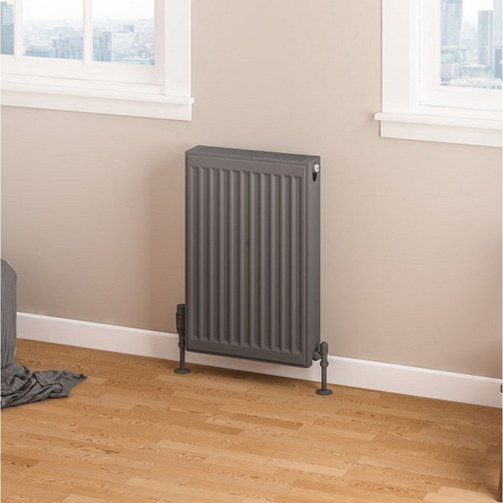 Eastbrook Type 22 600mm High Matt Anthracite Compact Panel Radiator 400mm