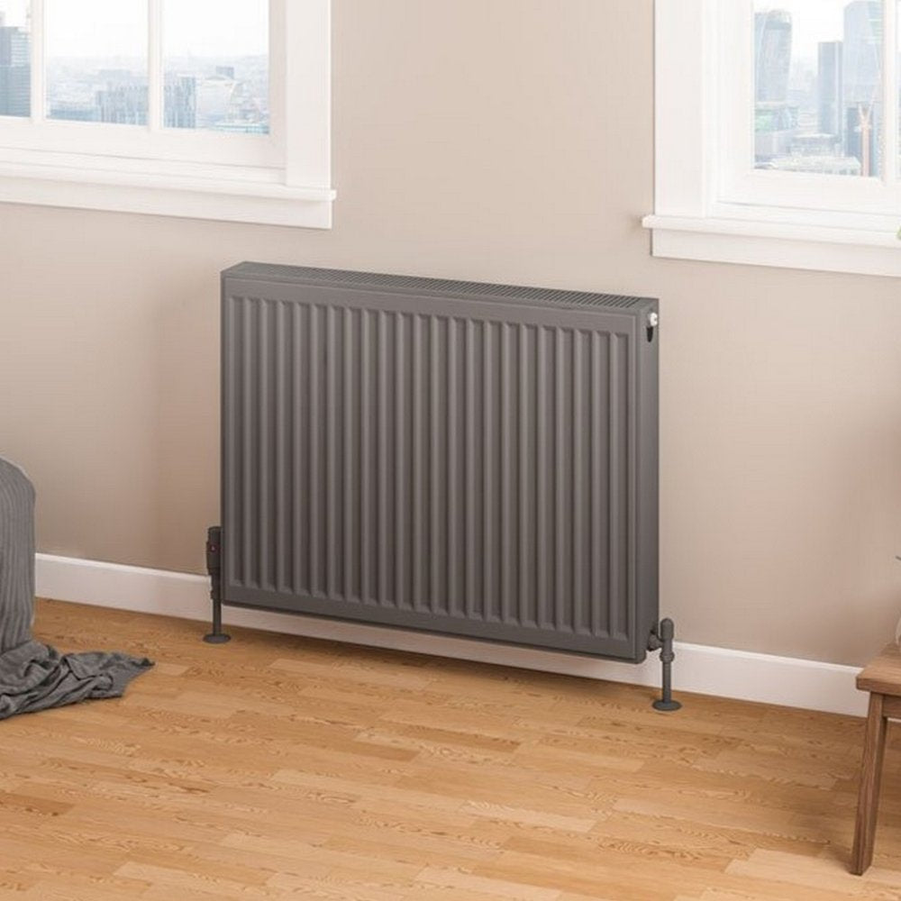 Eastbrook Type 22 600mm High Matt Anthracite Compact Panel Radiator 800mm