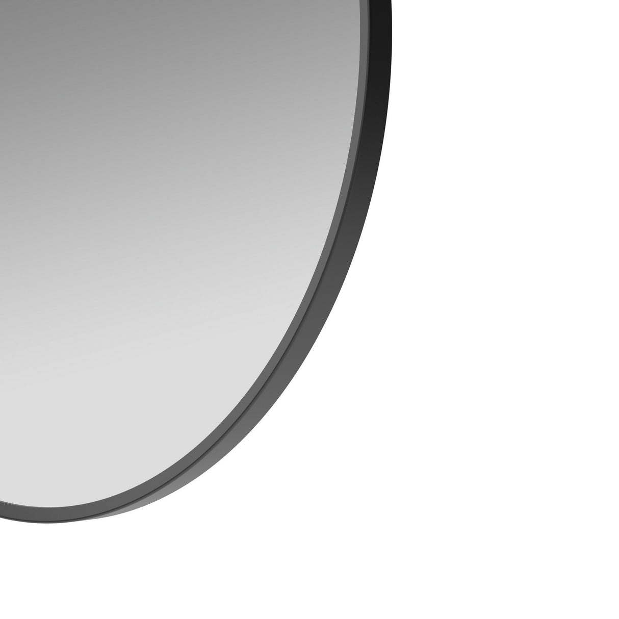 Ajax Gedney 600mm Round Mirror in Matt Black