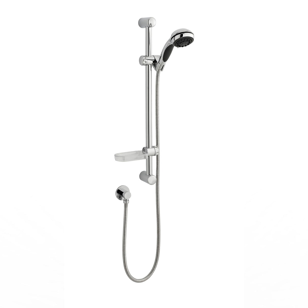 Kartell Flow Slide Rail Kit with Soap Tray and Multi Function Handset in Chrome