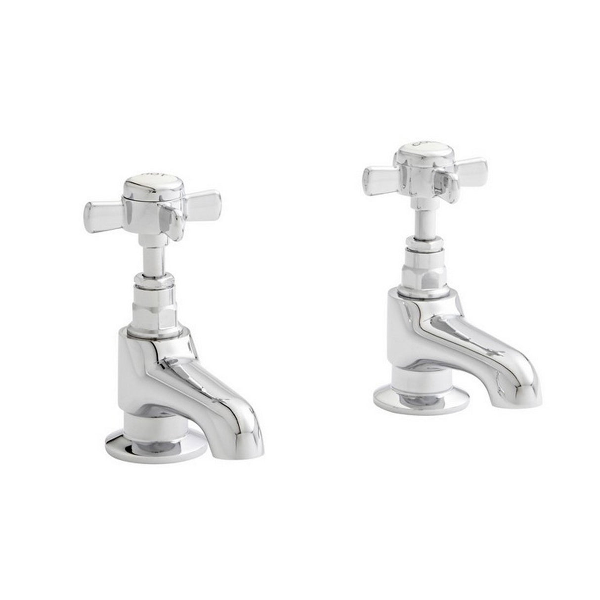 Kartell Klassique Basin Pillar Taps in Chrome