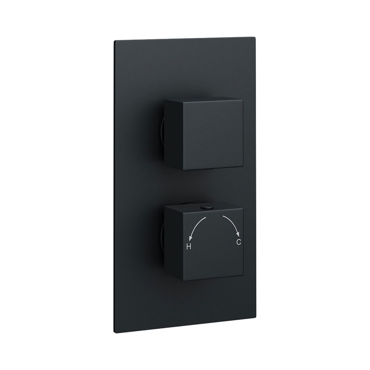 Kartell Nero Square Concealed Thermostatic Shower Valve in Matt Black