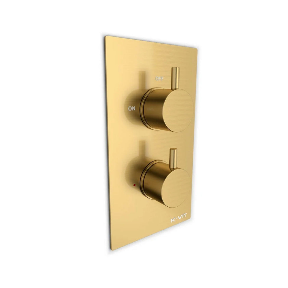Kartell Ottone Square Concealed Thermostatic Shower Valve in Brushed Brass