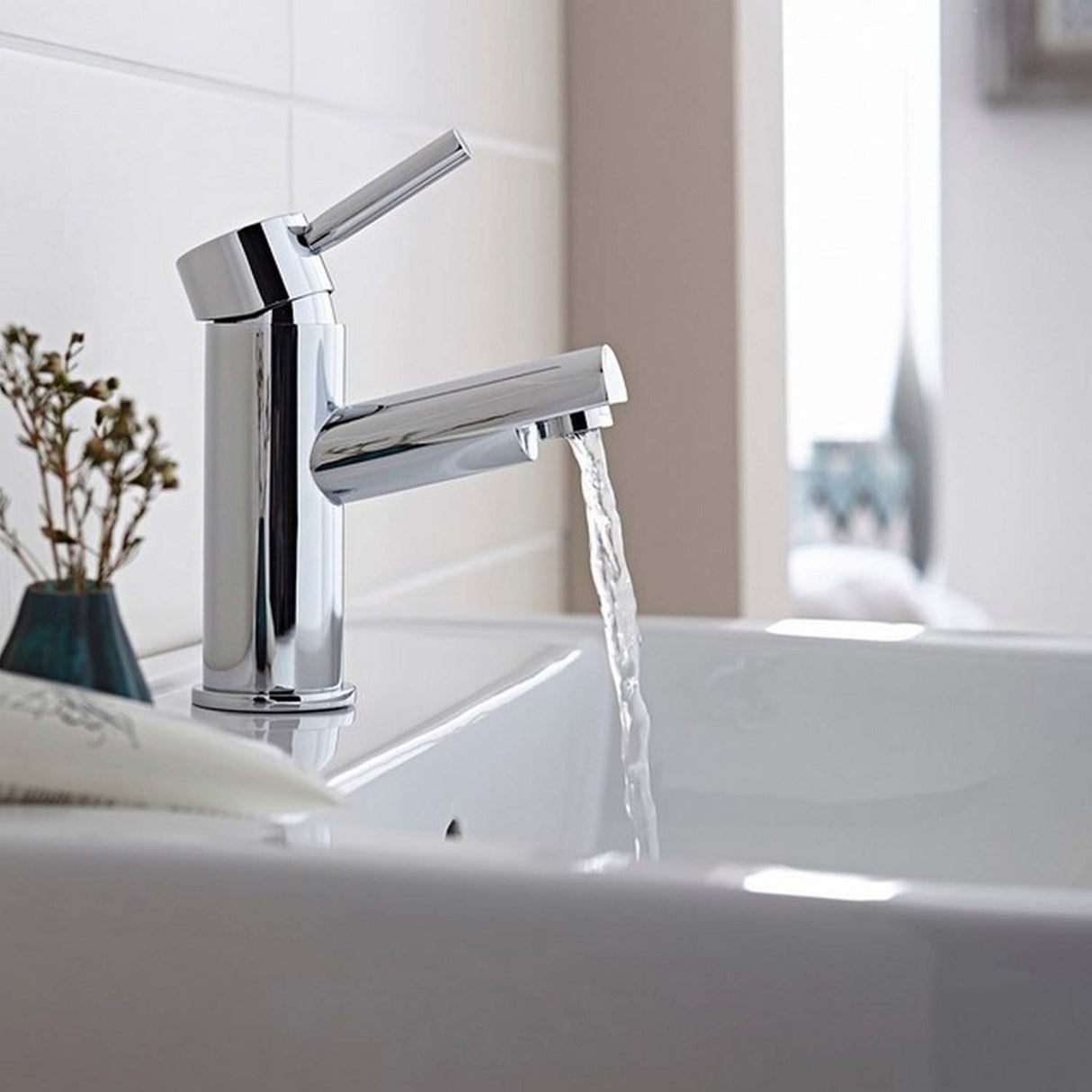 Kartell Plan Mono Basin Mixer with Click Waste in Chrome lifestyle
