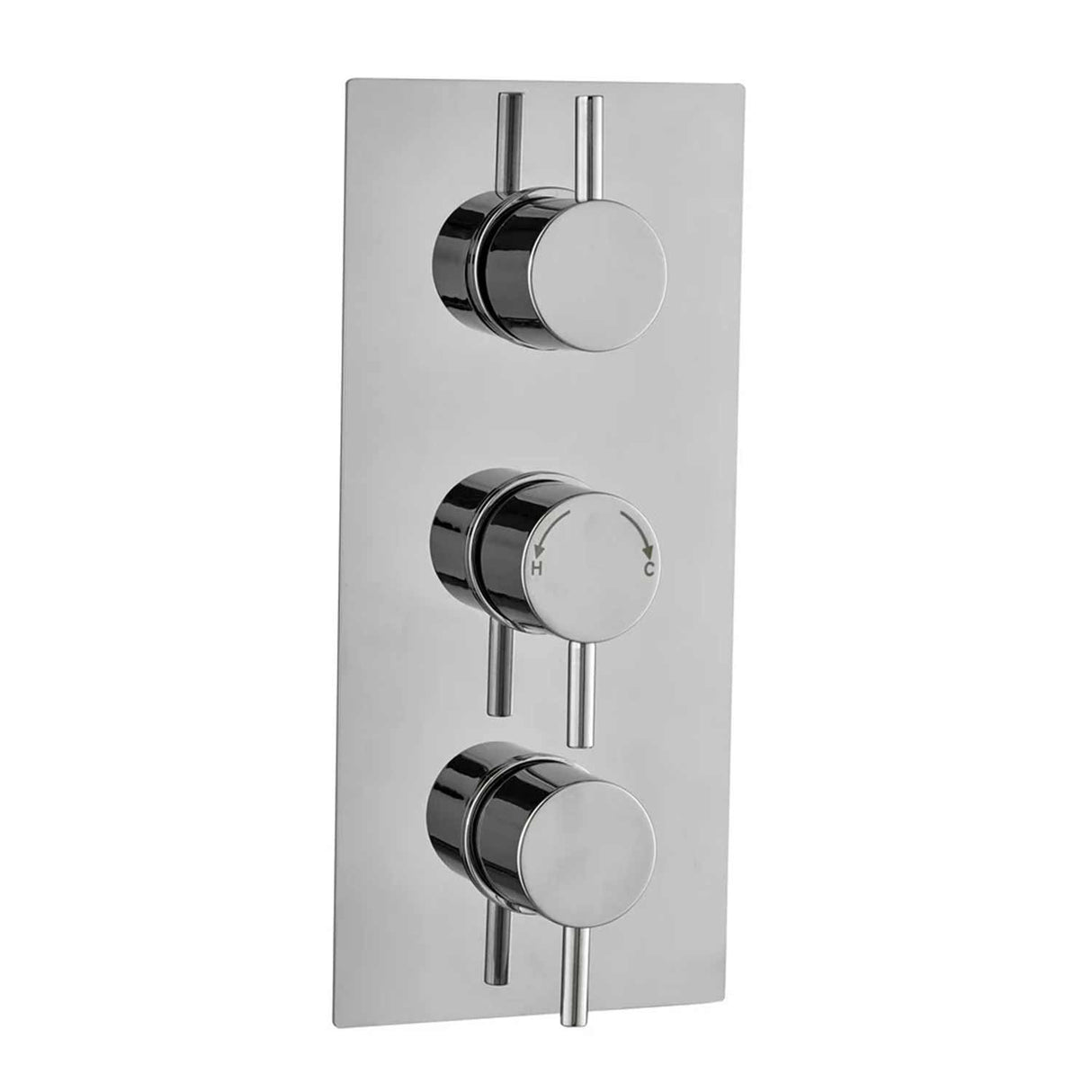 Kartell Plan Triple Concealed Thermostatic Shower Valve in Chrome