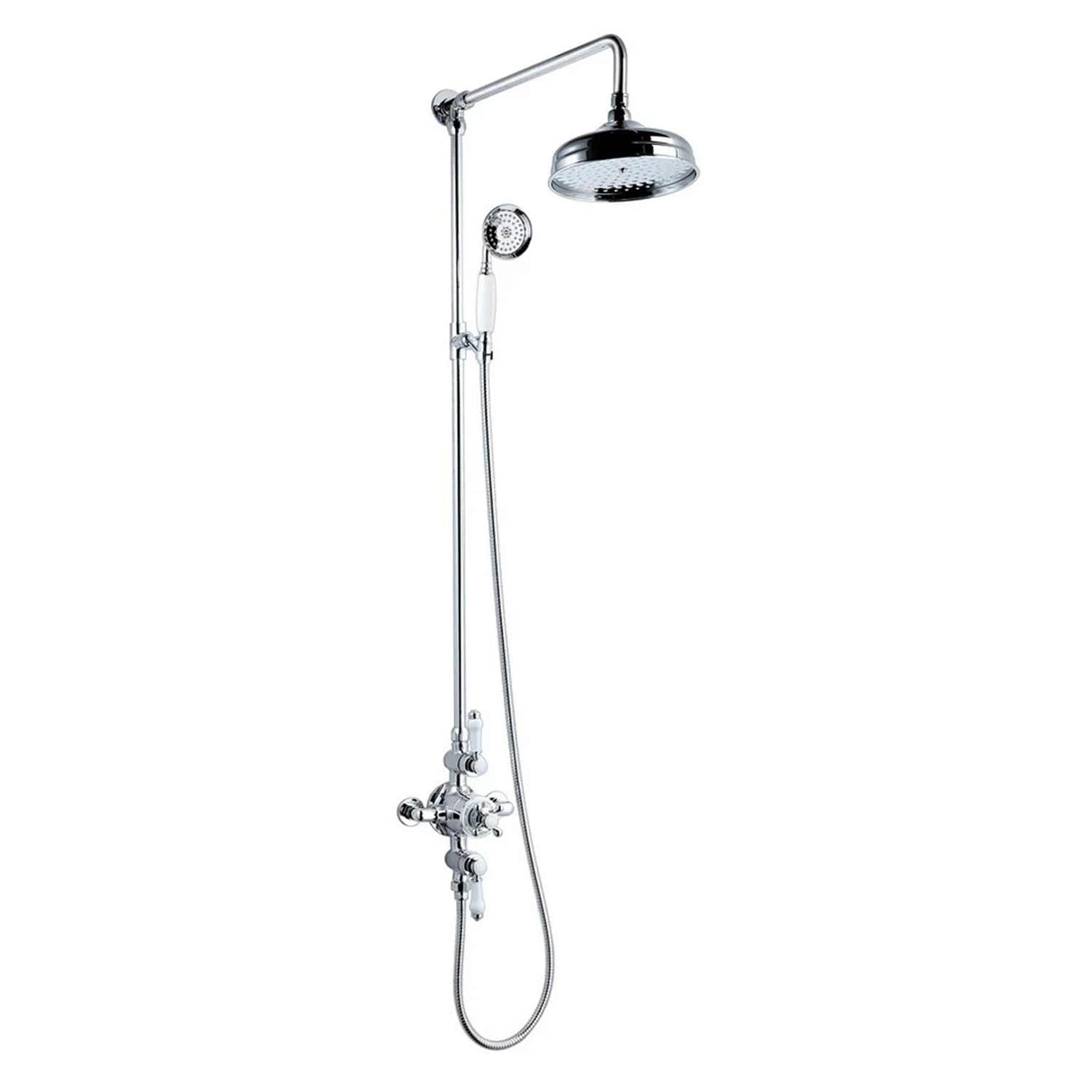 Kartell Viktory Thermostatic Shower With Rigid Riser in Chrome