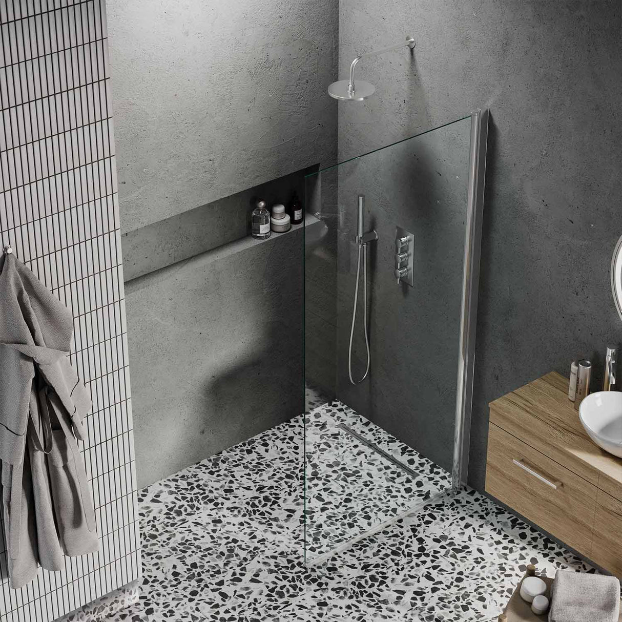 Lakes Coastline Alassio Walk In Shower Screen