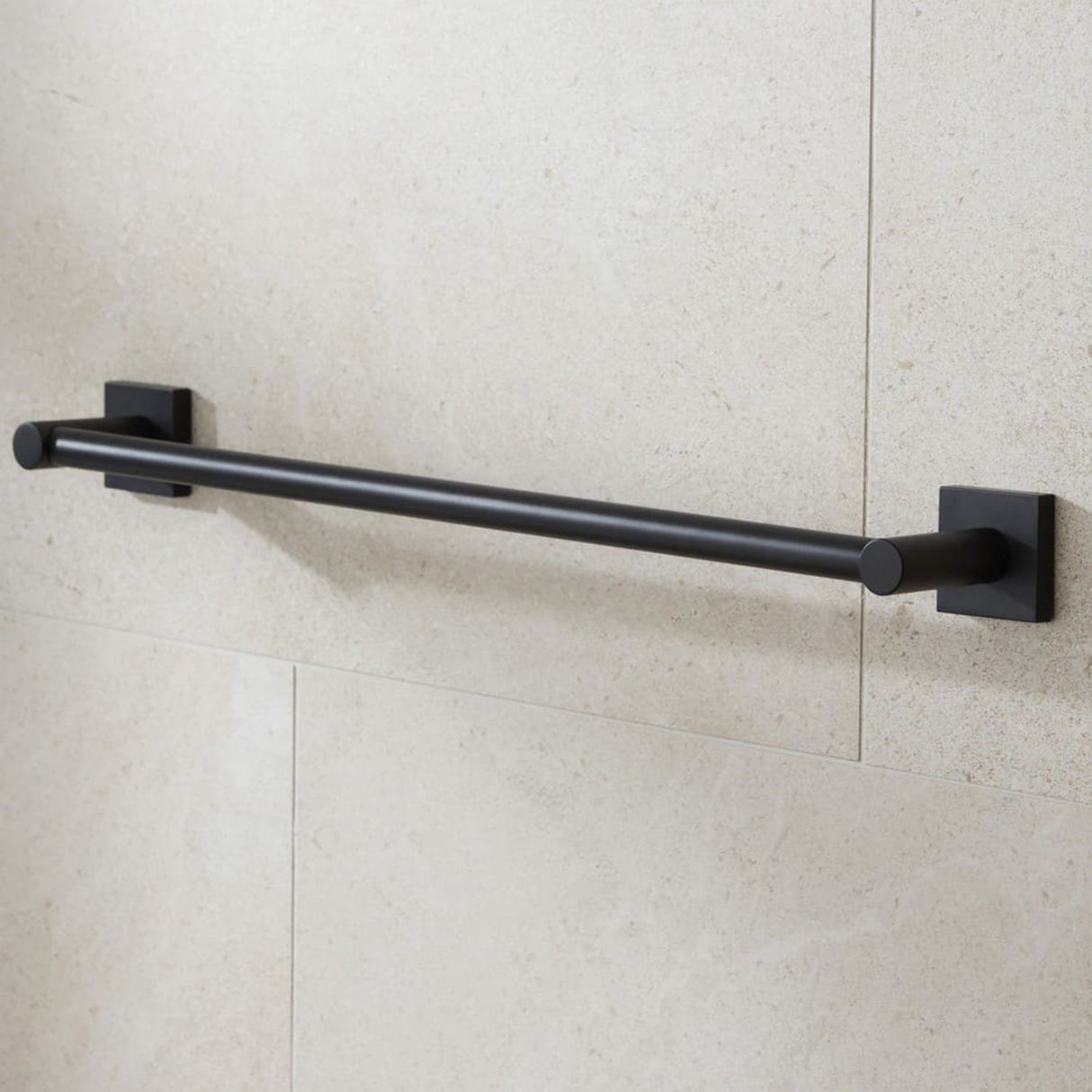 Miller Atlanta 495mm Towel Rail in Matt Black LIFESTYLE