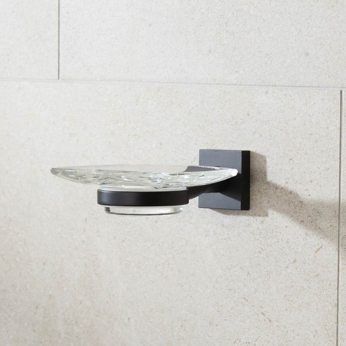 Miller Atlanta Soap Dish in Matt Black lifestyle