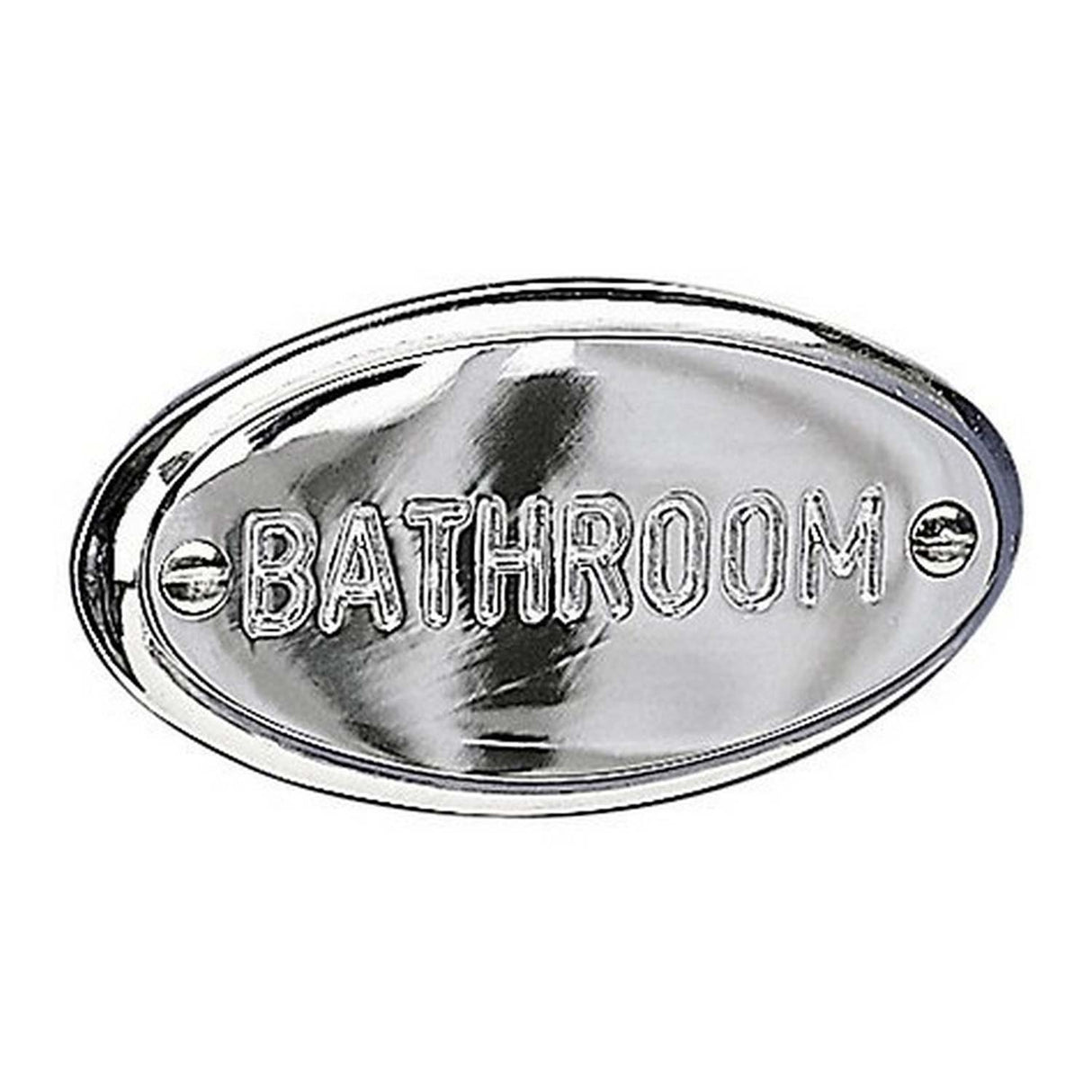 Miller Bathroom Sign in Chrome
