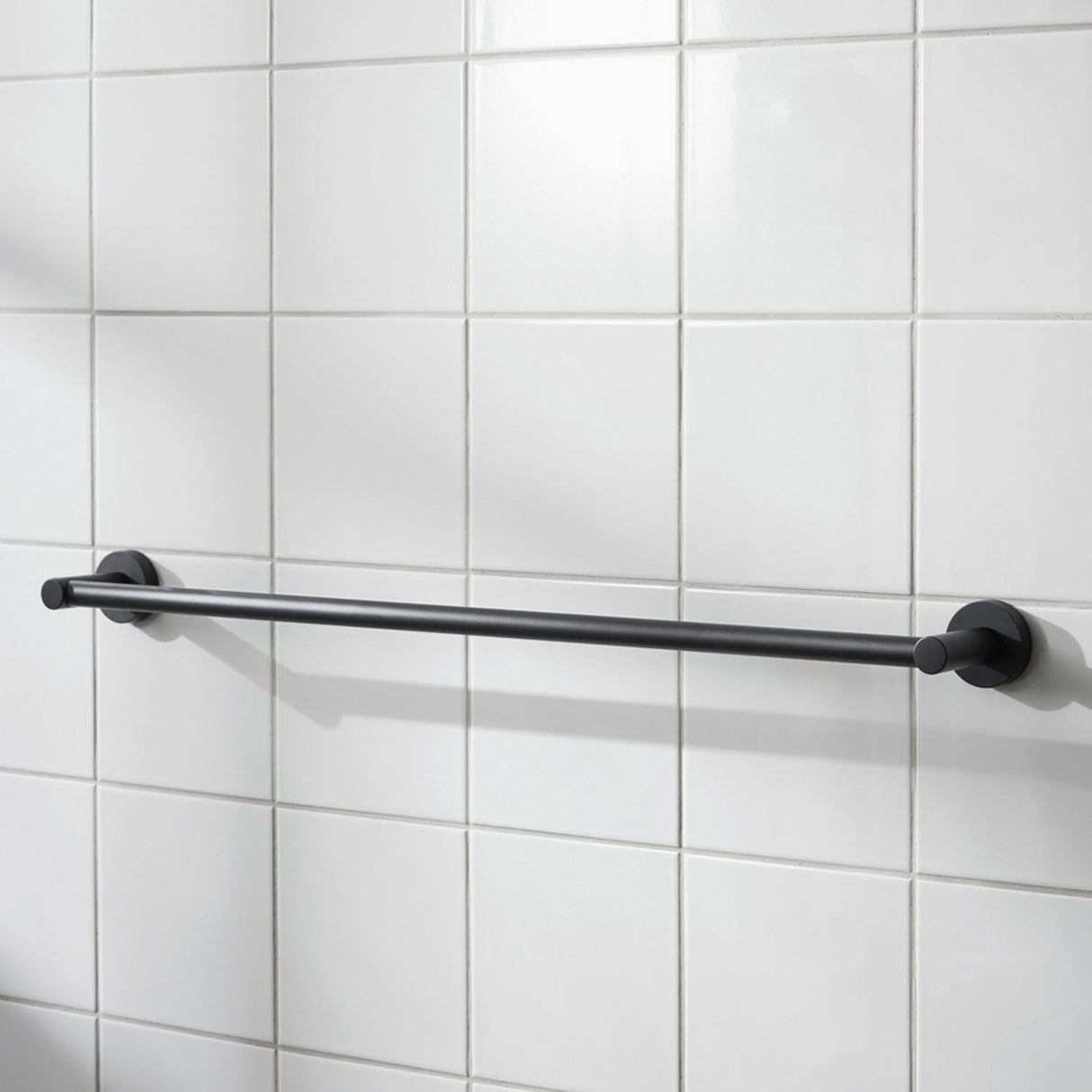 Miller Bond 645mm Towel Rail in Matt Black lifestyle