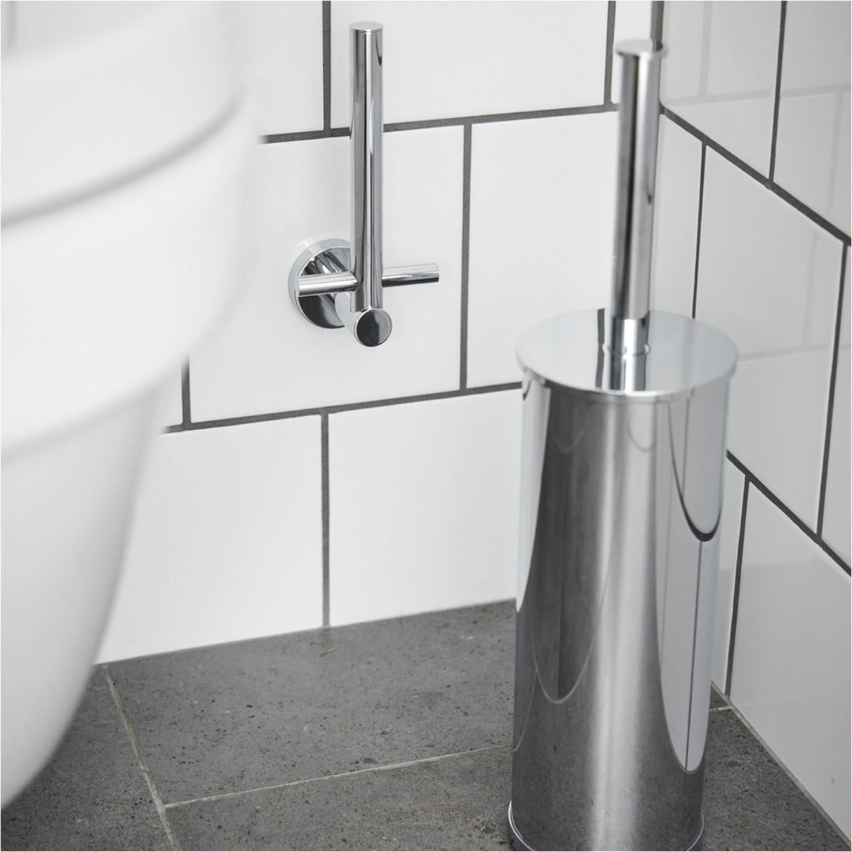 Miller Bond Spare Roll Holder in Chrome lifestyle