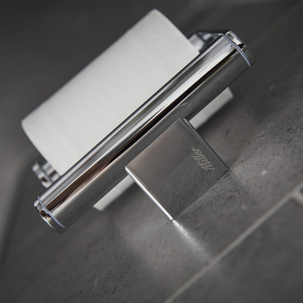 Miller Boston Toilet Roll Holder in Chrome lifestyle
