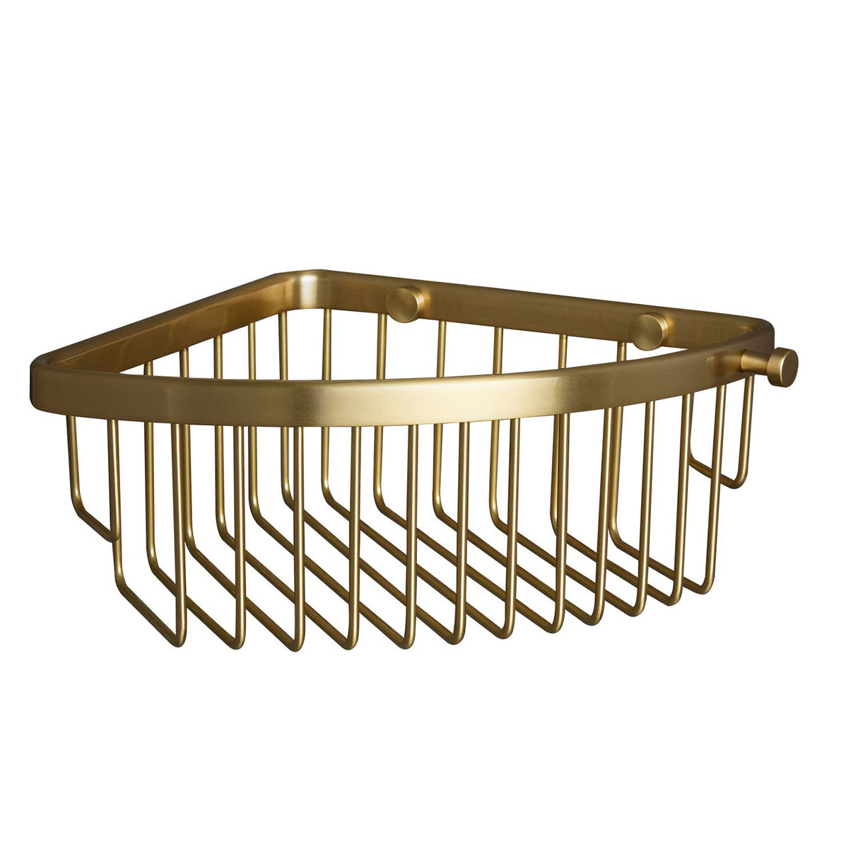 Miller Classic Corner Soap Basket in Brushed Brass