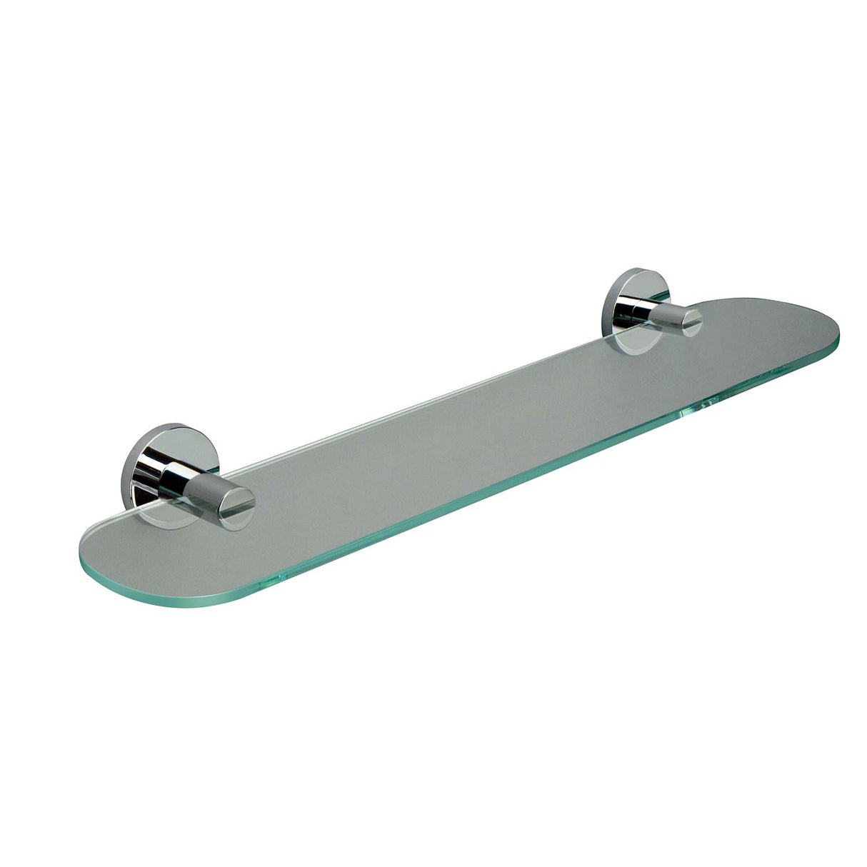 Miller Lily 500mm Glass Shelf in Chrome