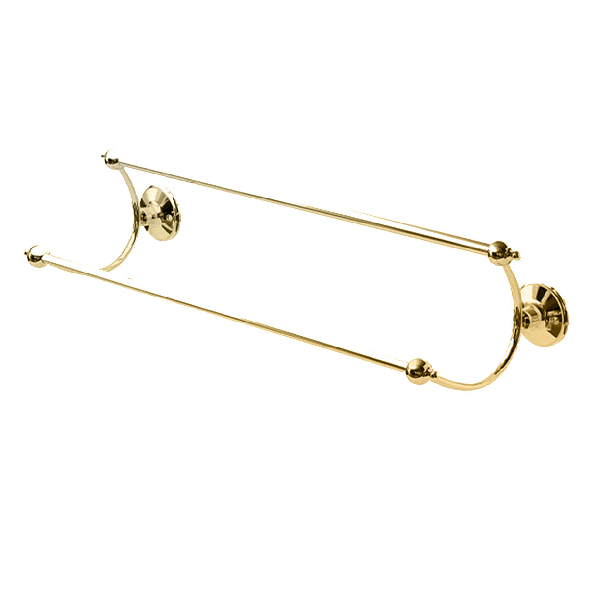 Miller Stockholm 720mm Double Towel Rail in Polished Brass