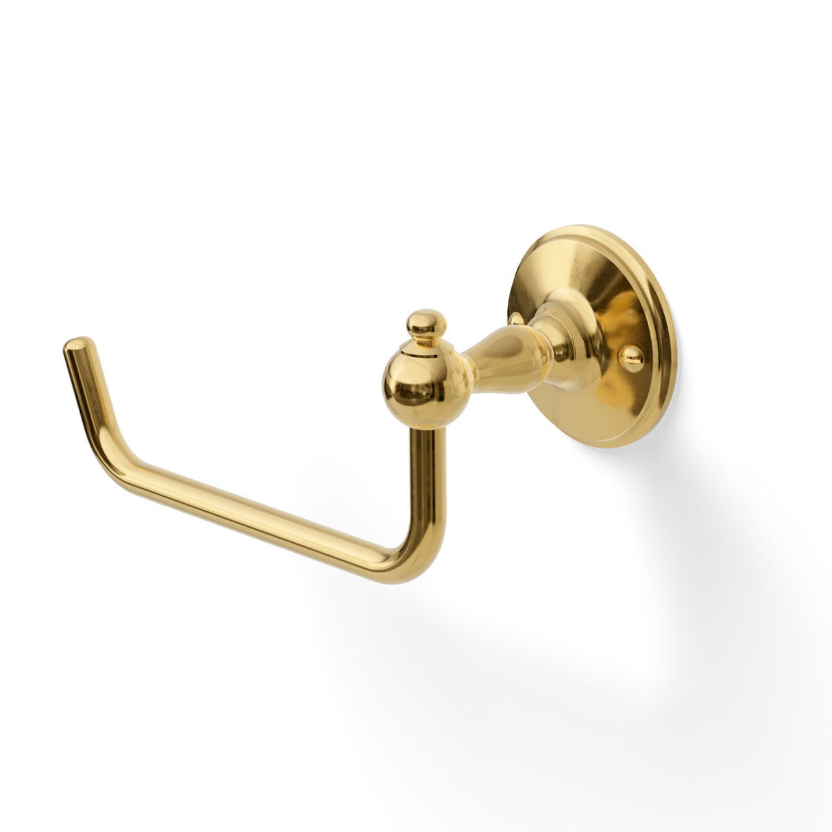 Miller Stockholm Open Toilet Roll Holder in Polished Brass
