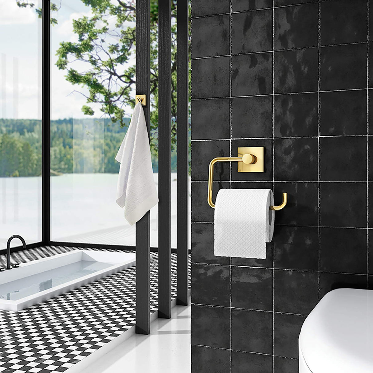 Smedbo House Toilet Roll Holder Polished Brass