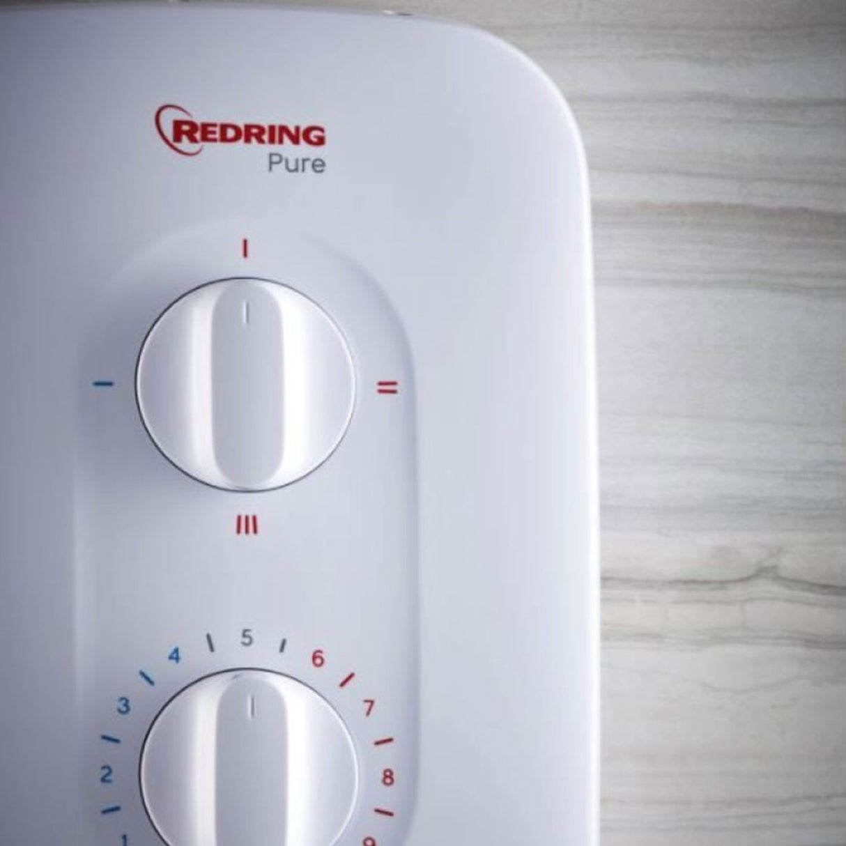 Redring Pure Instantaneous 10.5kW Electric Shower close up