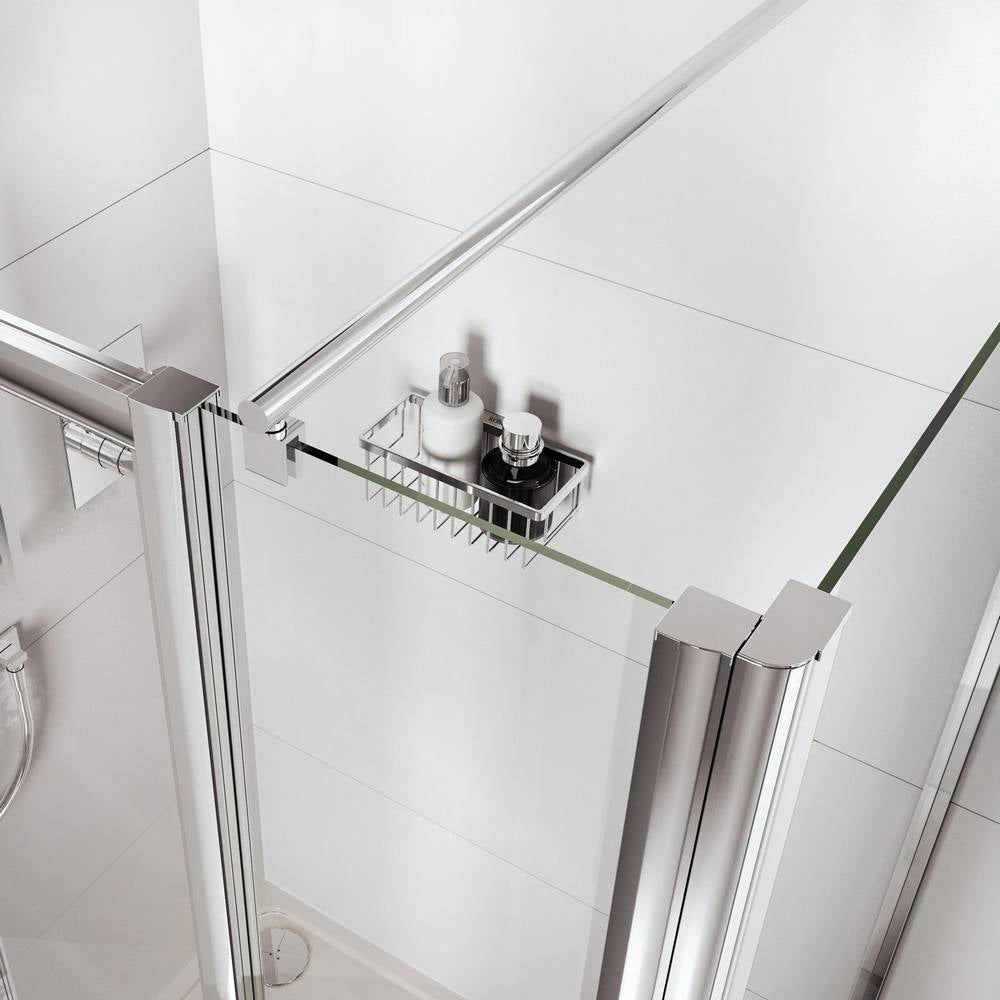 Roman Haven6 Bifold Shower Door in Silver Closeup