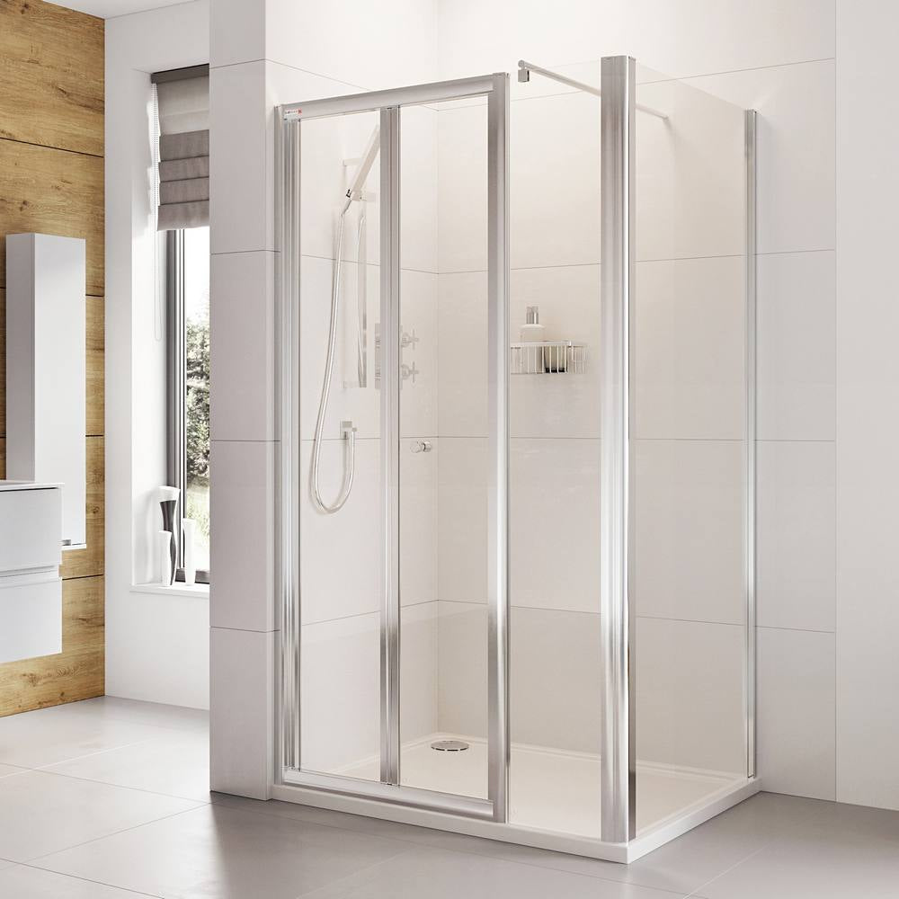 Roman Haven6 Bifold Shower Door in Silver Corner