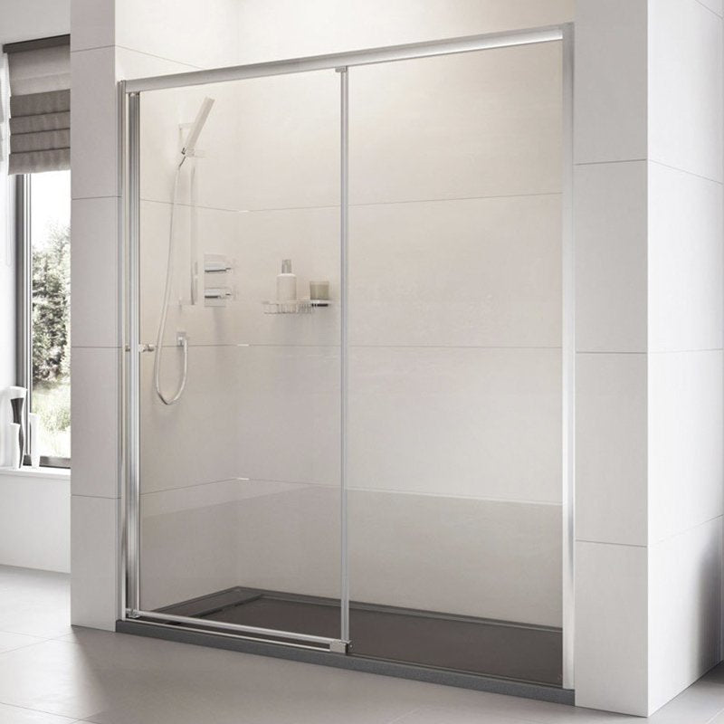 Roman Haven6 Level Access Left Handed Sliding Shower Door in Silver