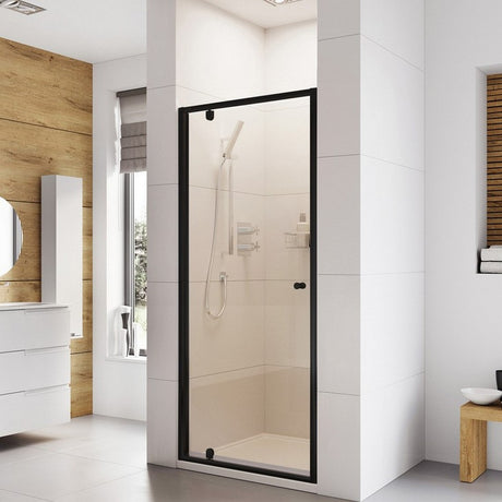 Roman Haven6 Pivot Shower Door in Black