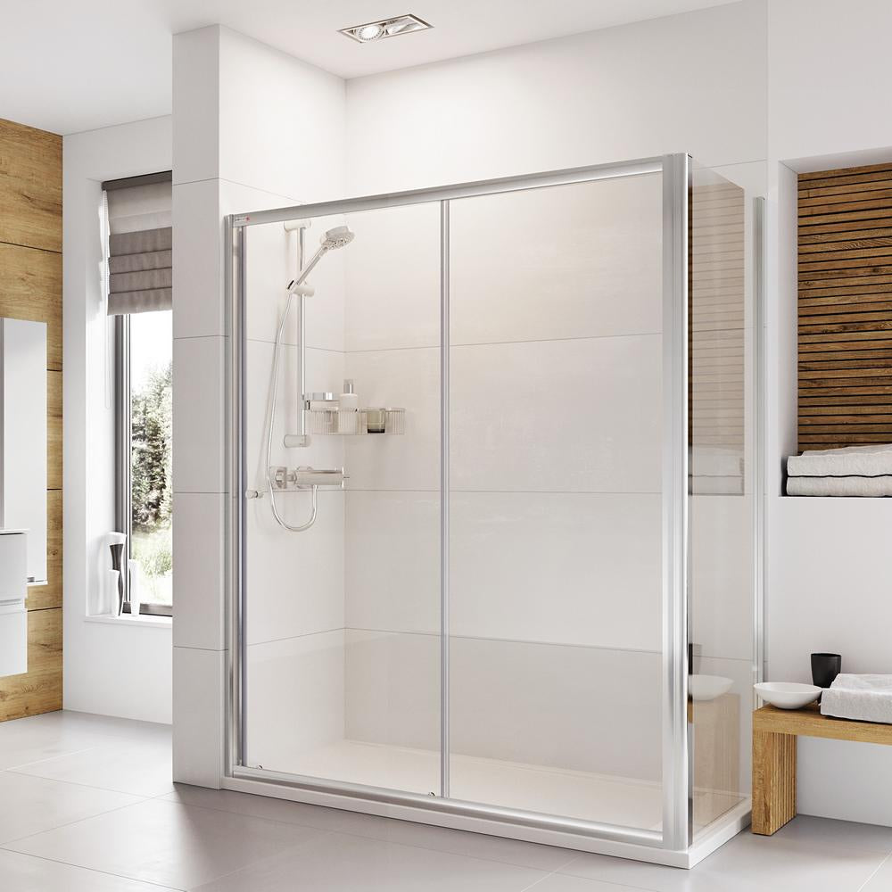 Roman Haven6 Sliding Shower Door in Silver