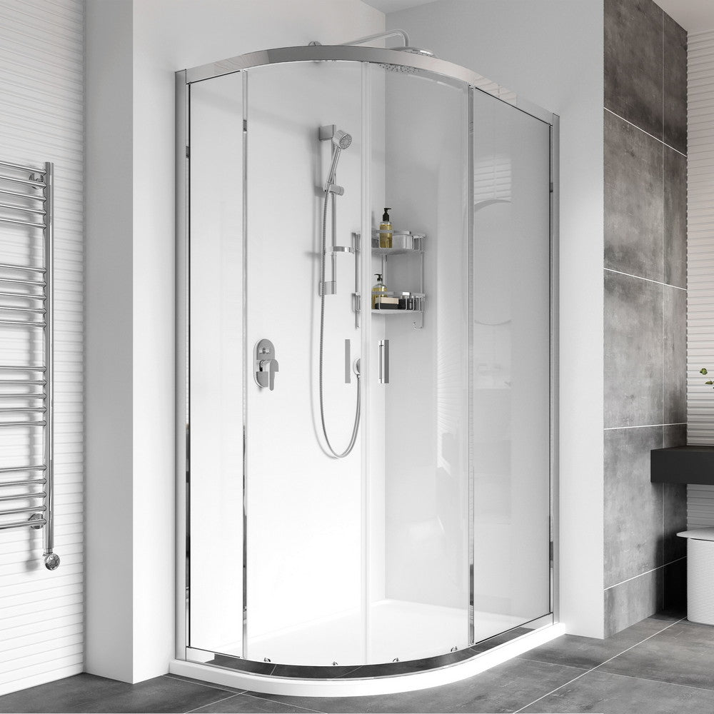 Roman Haven8 Two Door Offset Quadrant Shower Enclosure in Silver